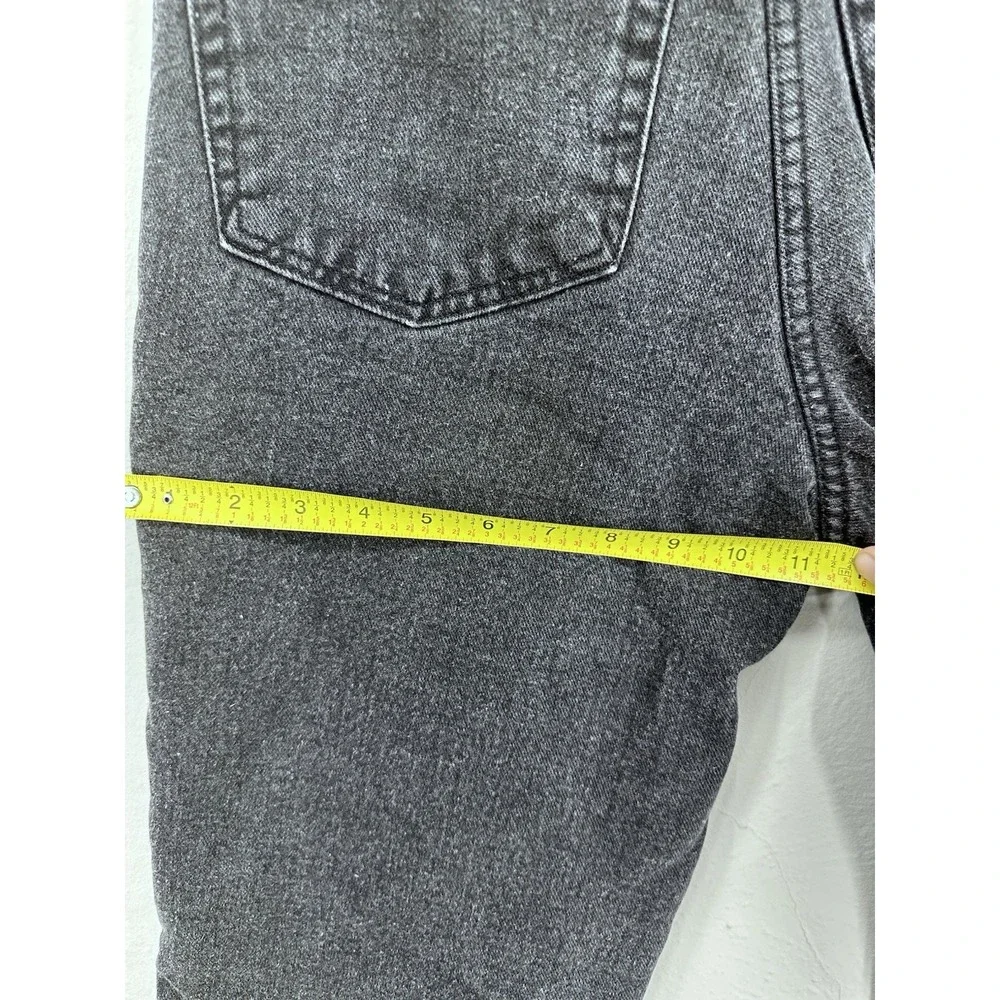Lands' End Mens Fleece Lined Jeans 28x30 Thermal Black Denim Straight Leg
